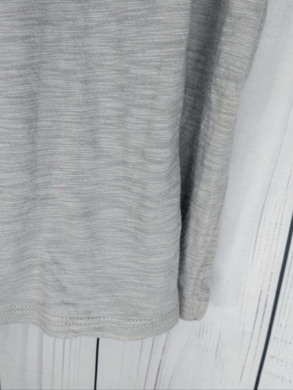 T.La Light Gray Short Sleeve Swing Casual Minimalist Athleisure Tee Tunic - Picture 3 of 8